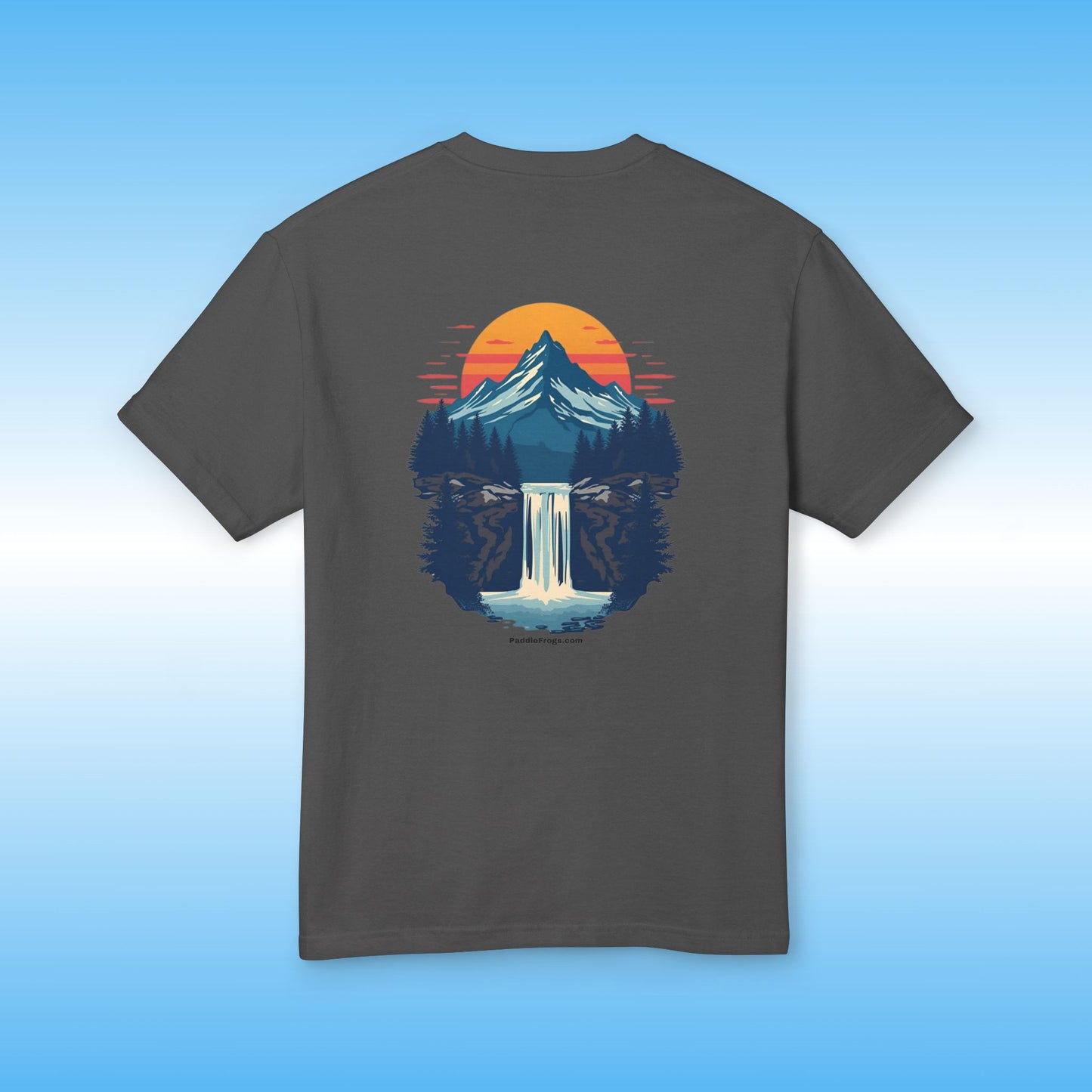 Mountain Sunrise | Pop Art Waterfall T-Shirt