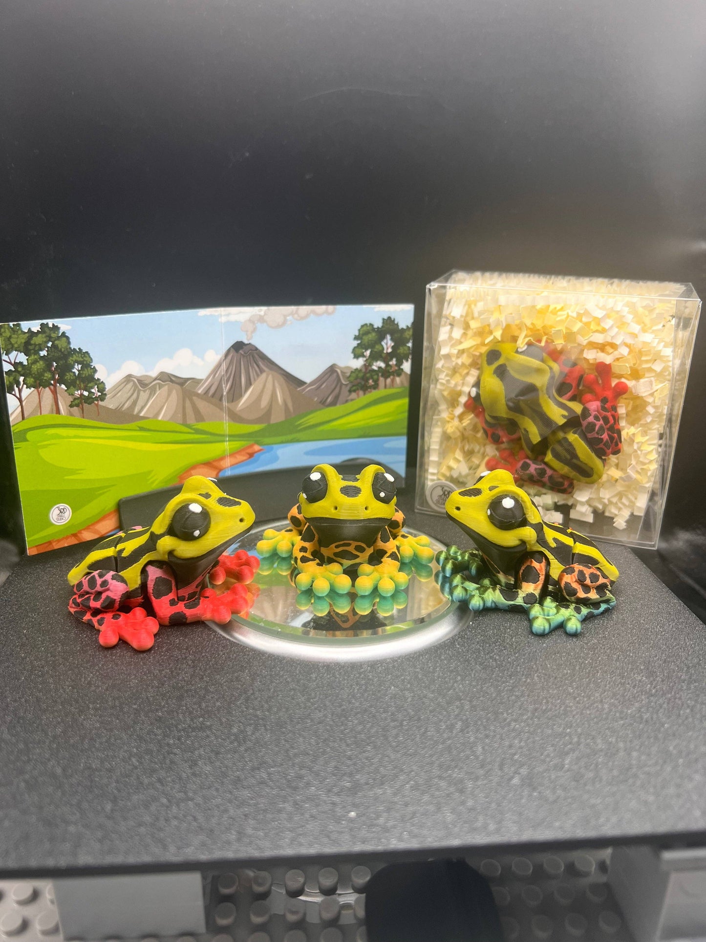 Vibrant Tree Frog Pocket Fidget Friend (with Colorful Play Scene)
