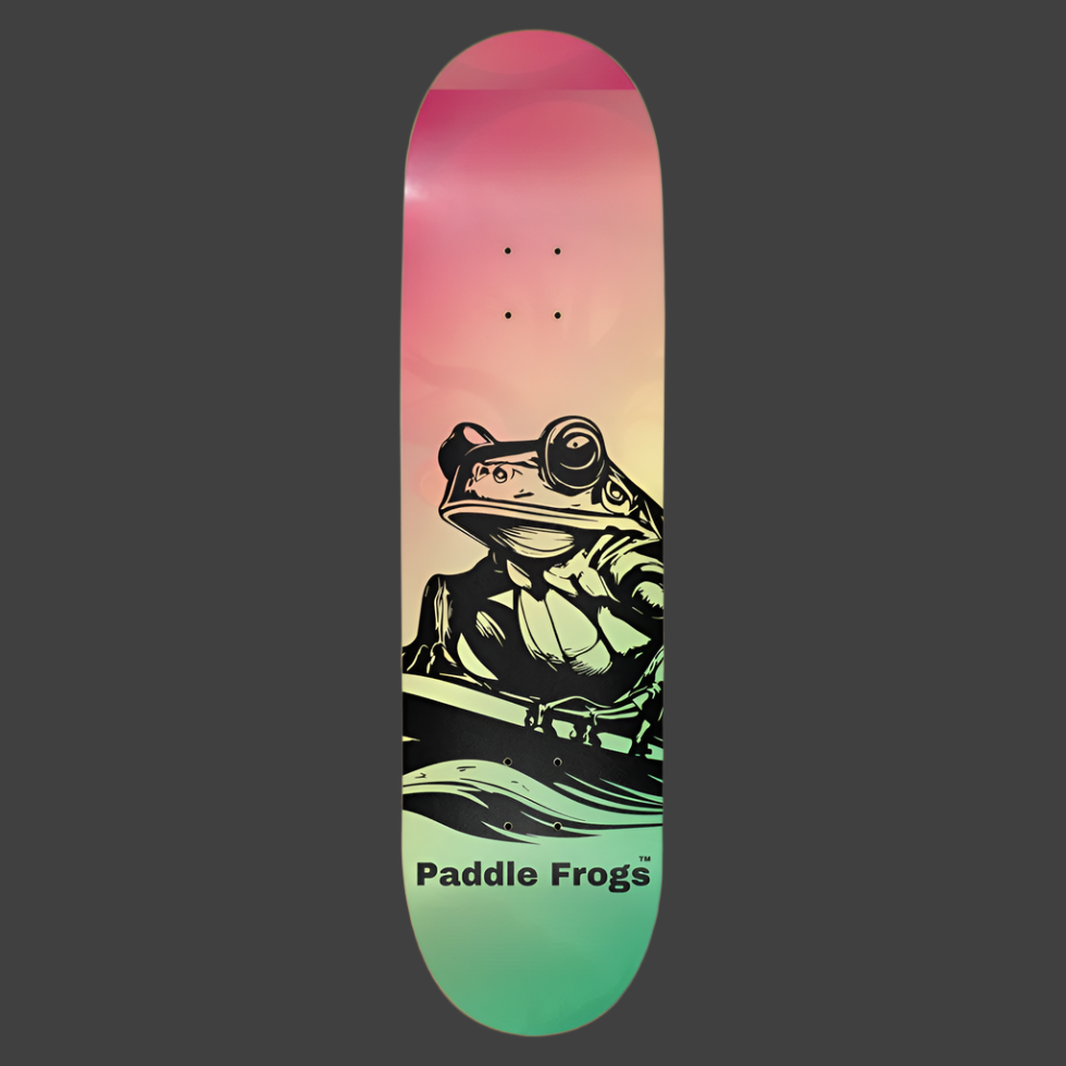 Reggae Style - 8.75x33in Paddle Frogs Skateboard Deck