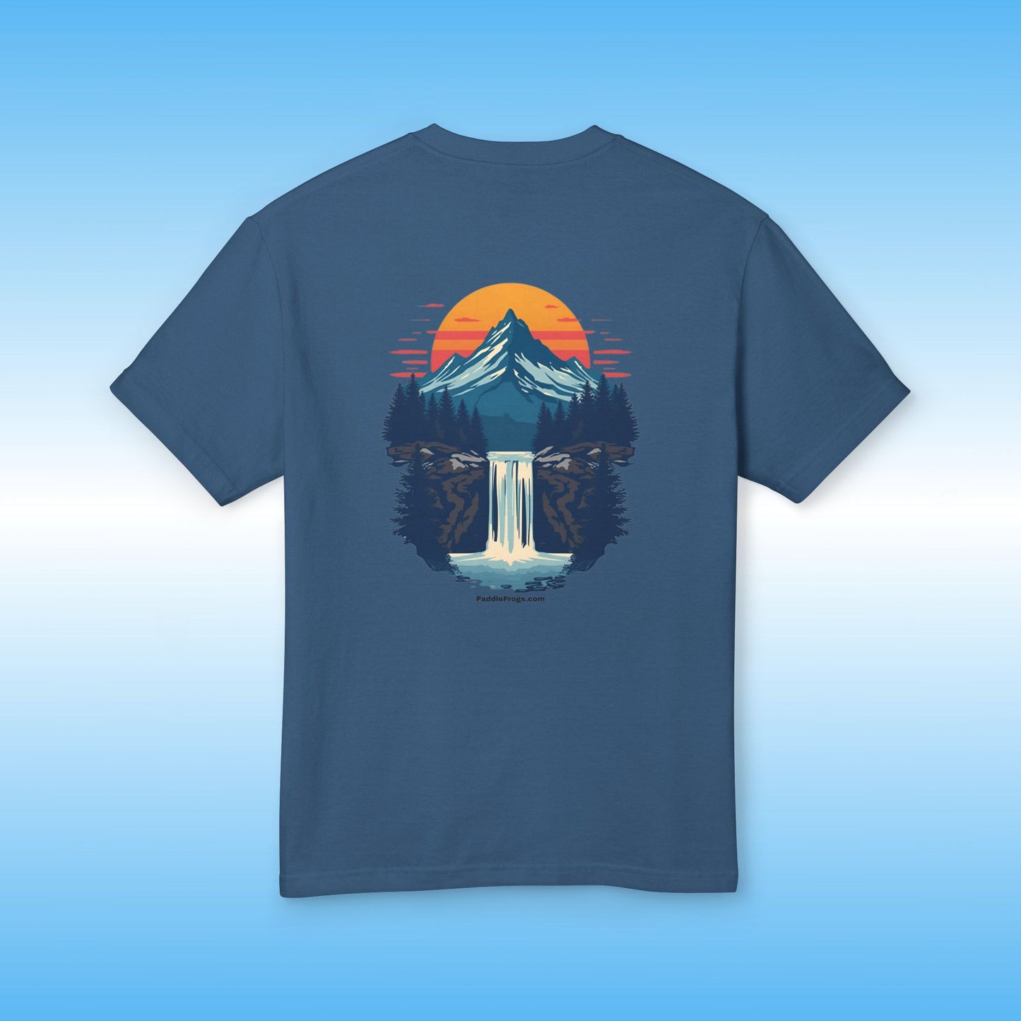 Mountain Sunrise | Pop Art Waterfall T-Shirt