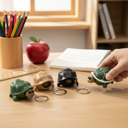 Turtle Pop-Out Sensory Fidget Back Pack Keychains