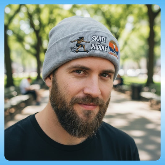 A Rhythmic Life: The Skate & Paddle Beanie Men's Gray