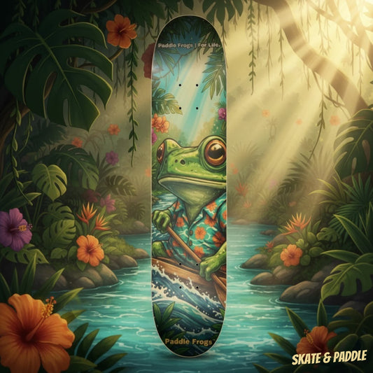 Adventure Hawaii 7.5 Skateboard deck by Paddle Frogs™ Skate & Paddle