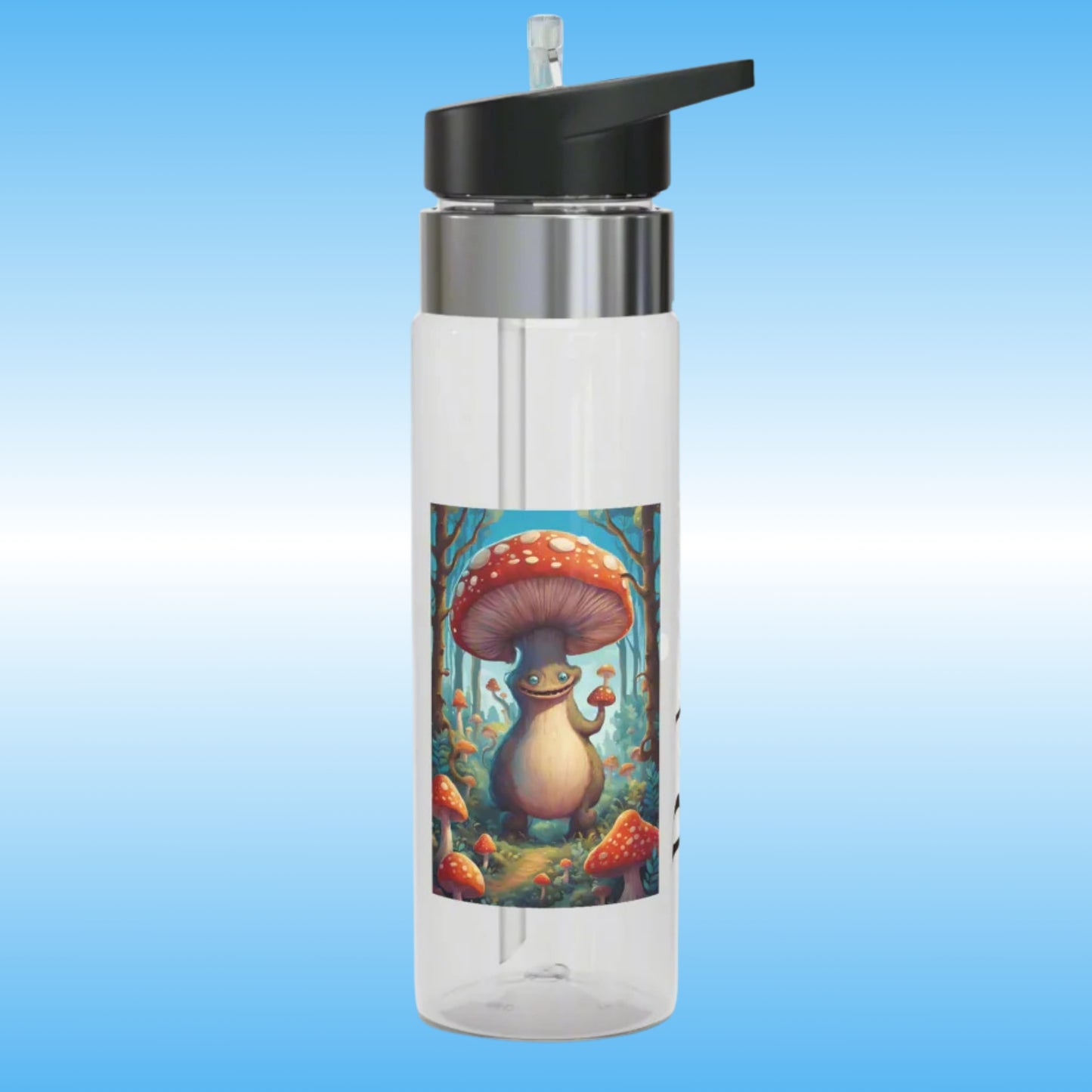 Boletus | Crystal Clear Water Bottles Paddle Frogs (Front View of Boletus Mushroom Character)