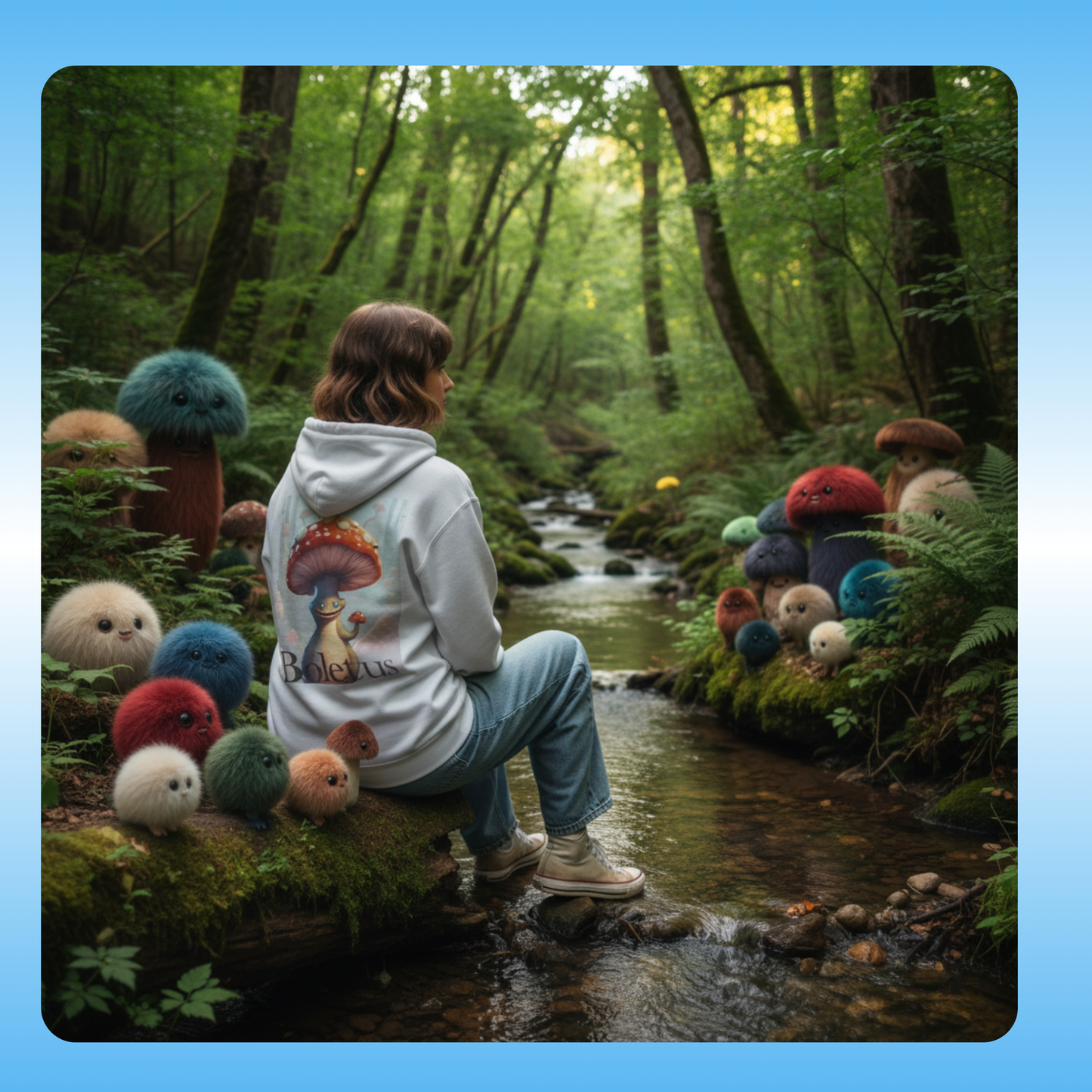 Boletus | The Mushroom in Motion Fleece Pullover Hoodie