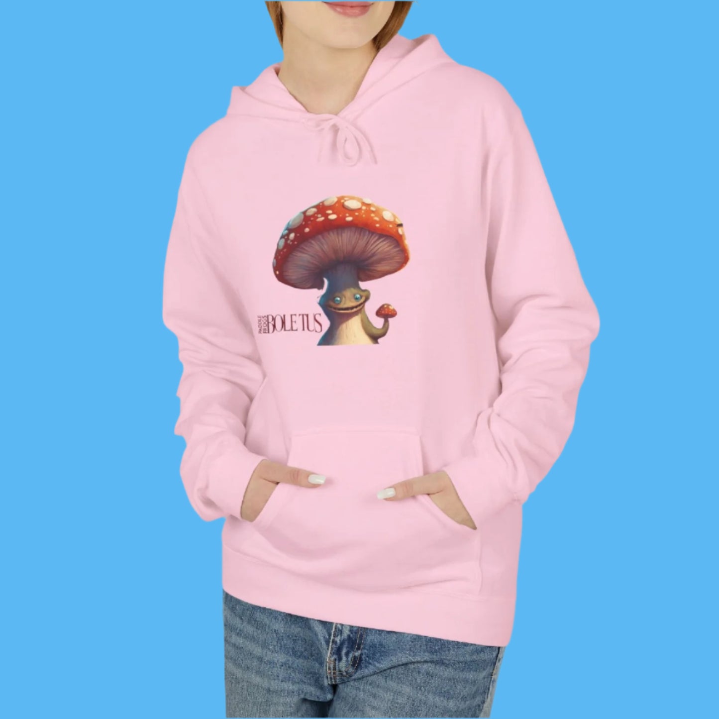 Boletus Pink Hoodie by Paddle Frogs the one and only Boletus that you've grown to love