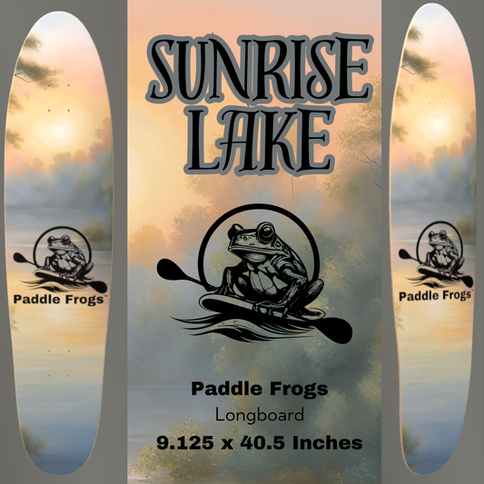Catch the first rays of dawn with the Sunrise Lake Longboard by Paddle Frogs 7 Layer Maple Made in the USA