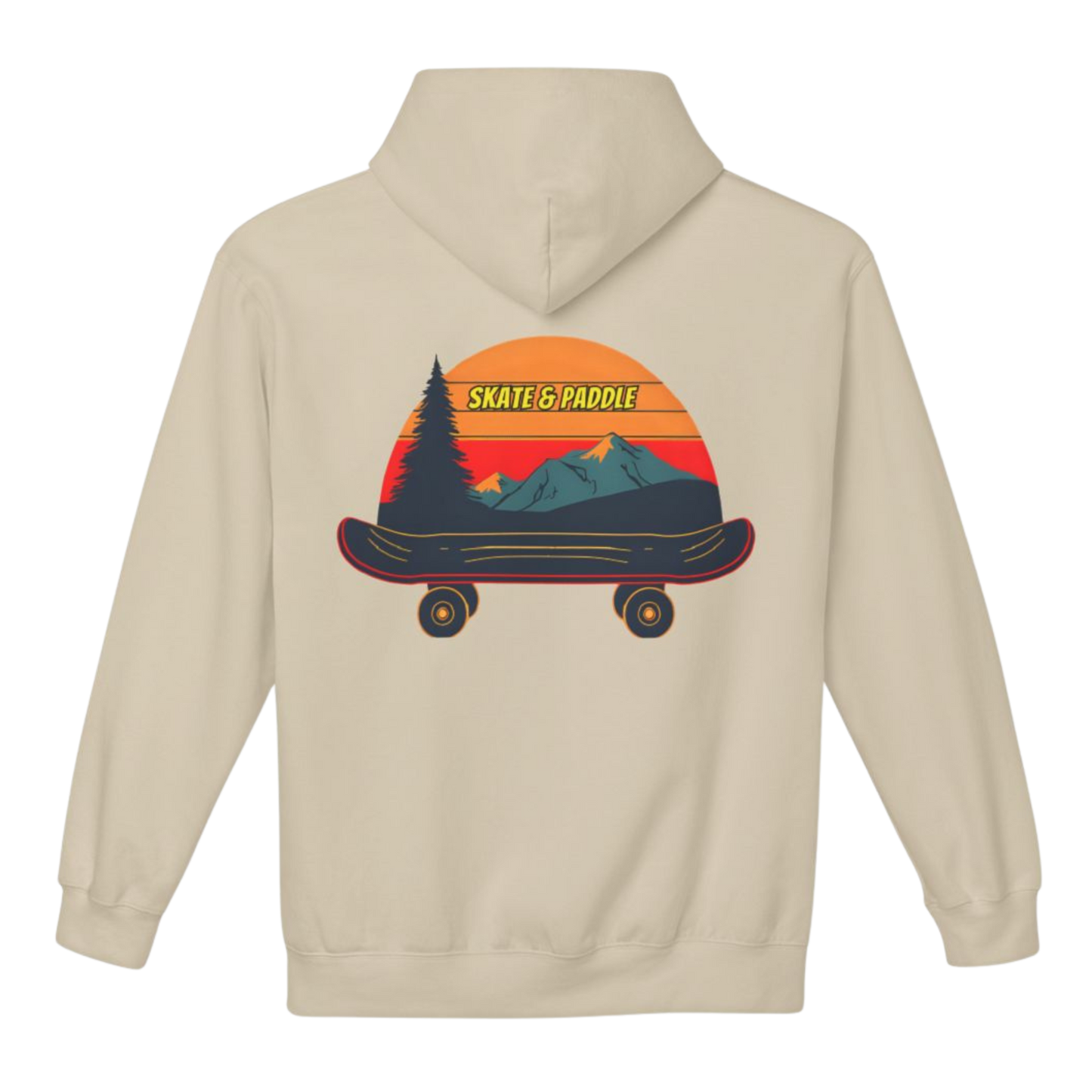 Chill Mountain Skater | Skate & Paddle Paddle Frogs Outdoor Gear - Sand color on a transparent background