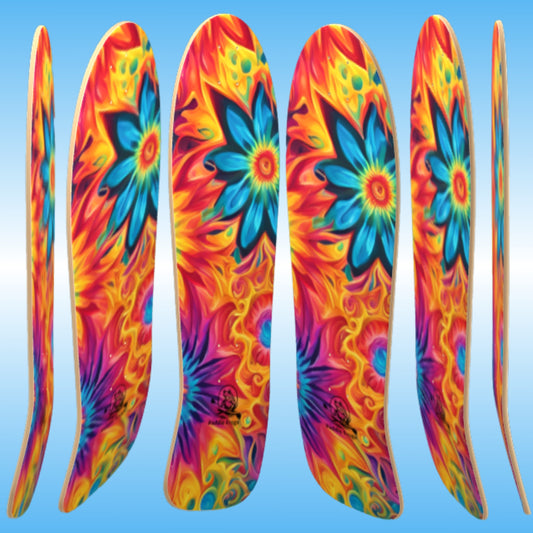 Flower Tie Dye Classic Old-School Skateboard Deck