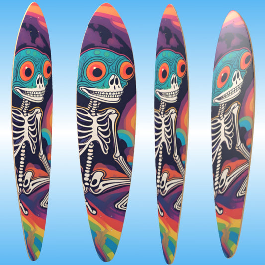 Frog Thoughts - Professional Pintail Longboard skateboard by Paddle Frogs