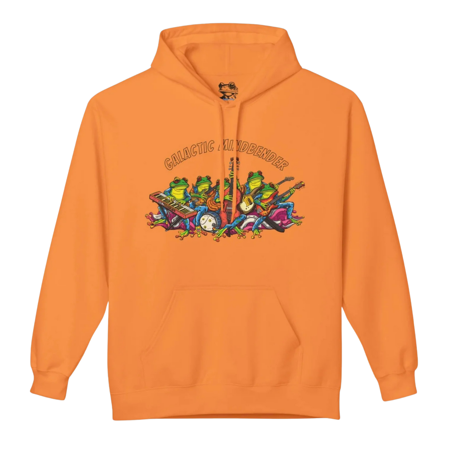 Galactic Mindbender | Fleece Hoodie | Tangerine orange by Paddle Frogs Outdoor Gear
