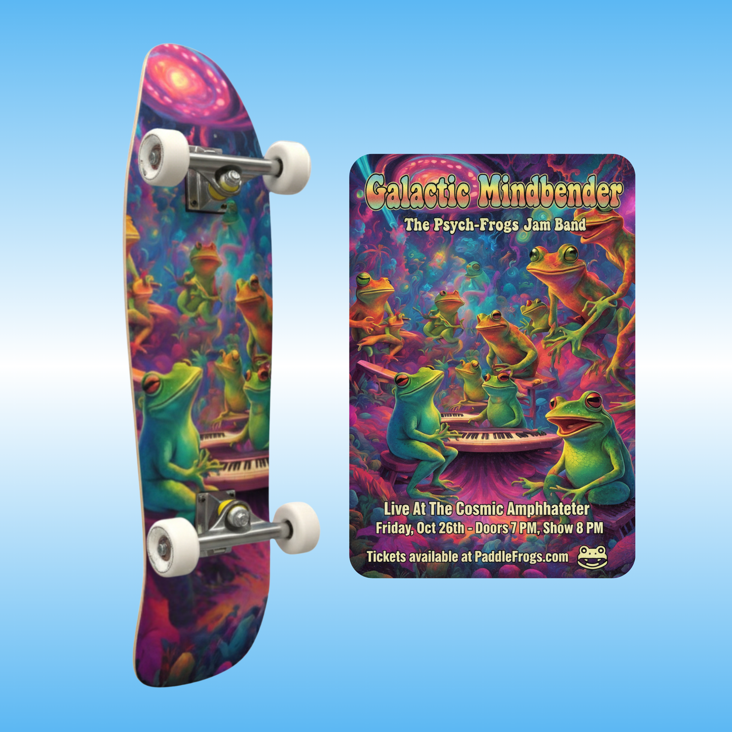 Galactic Mindbender With trucks and wheels complete deck