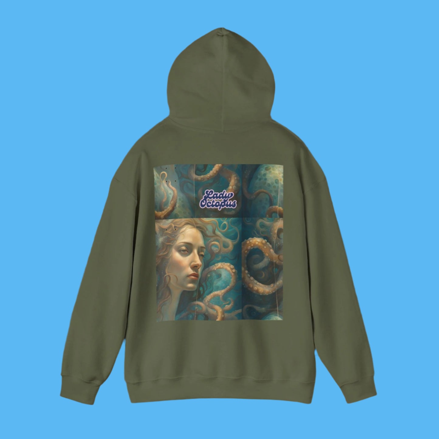 Lady Octopus - sweatshirt Hoodie Army Green