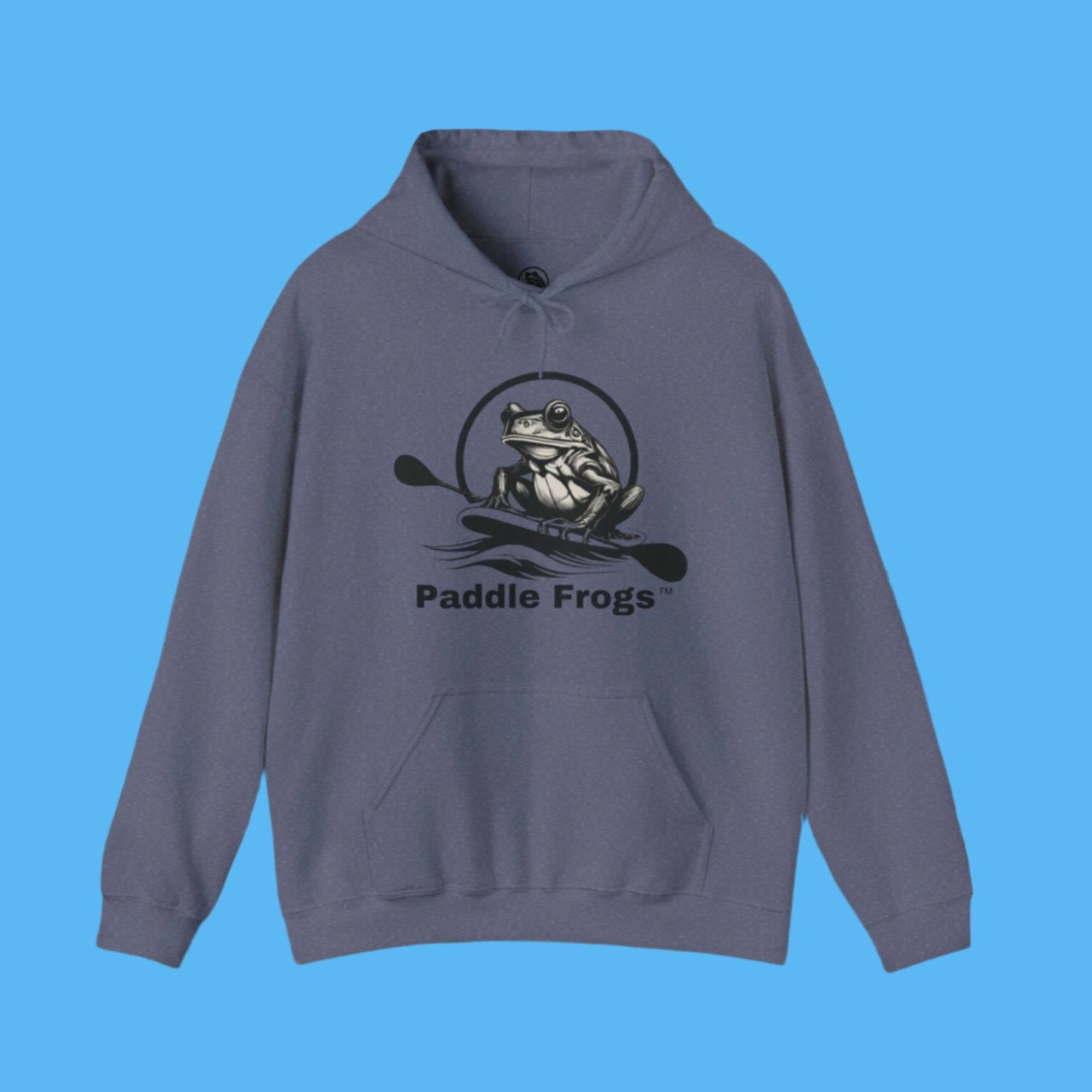Lady Octopus - sweatshirt Hoodie Dark Heather Blue Paddle Frogs Hooded sweatshirt
