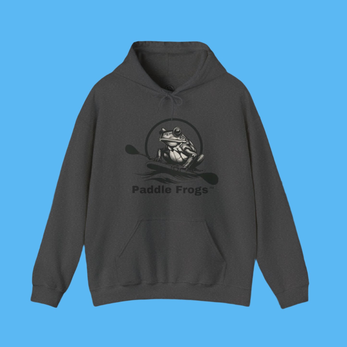 Lady Octopus - sweatshirt Hoodie Dark Heather Gray Paddle Frogs Hooded sweatshirt