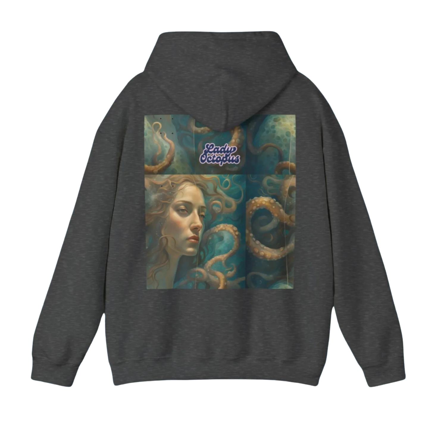 Lady Octopus | Hoodie Sweatshirt | dark heather - Paddle Frogs