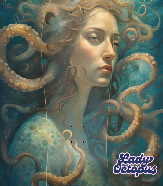 Lady Octopus Old school skateboard deck by Paddle Frogs Outdoor Gear