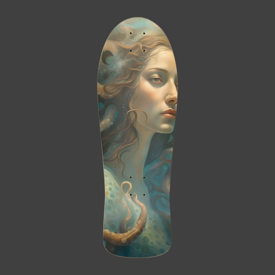 Lady Octopus cruiser old school skateboard deck 7 layer Canadian maple