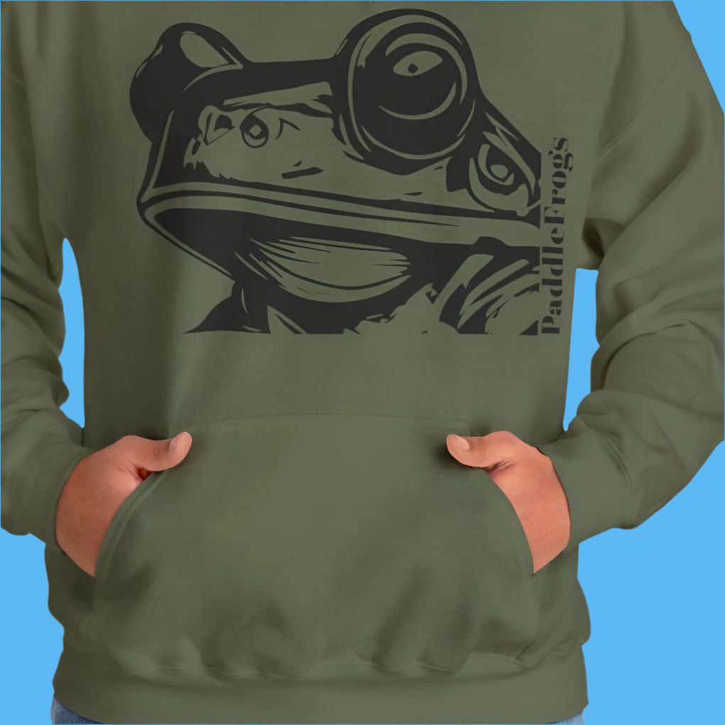 Molphunktzer Hoodie by Paddle Frogs Outdoor Gear in Pleasant Green with Pockets warm Autumn Hooded jacket for Fall season Frontside