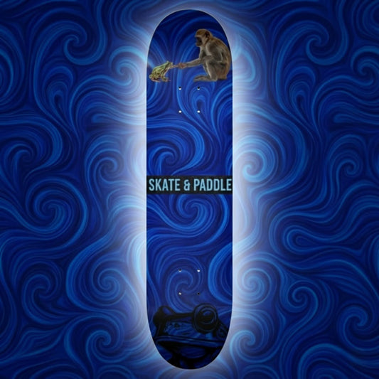 Monkey Deal 7 7/8 skateboard deck popsicle stick, Skate & Paddle, by Paddle Frogs