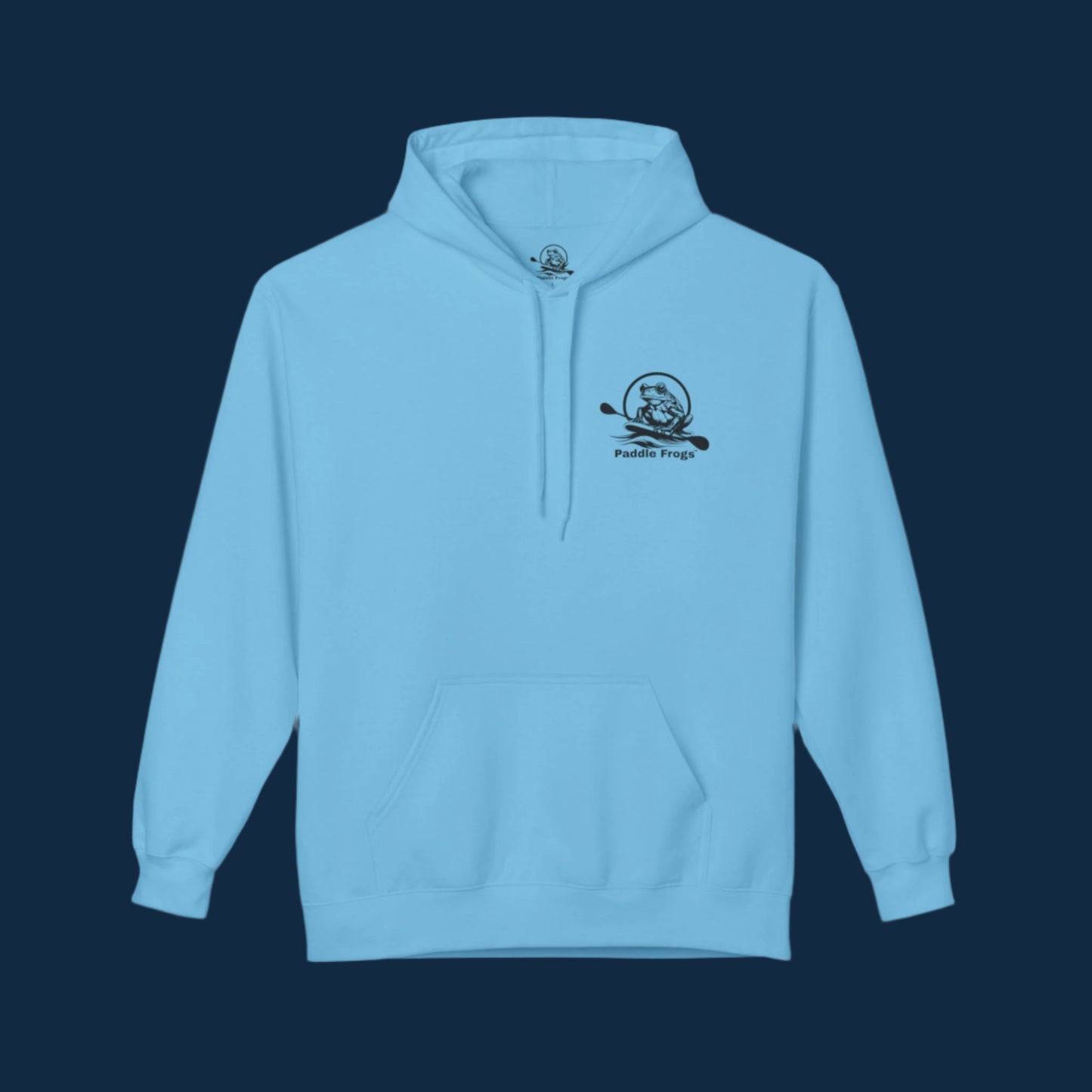 Olive Chaos Fleece Hoodie Jacket by Paddle Frogs in Bright Blue
