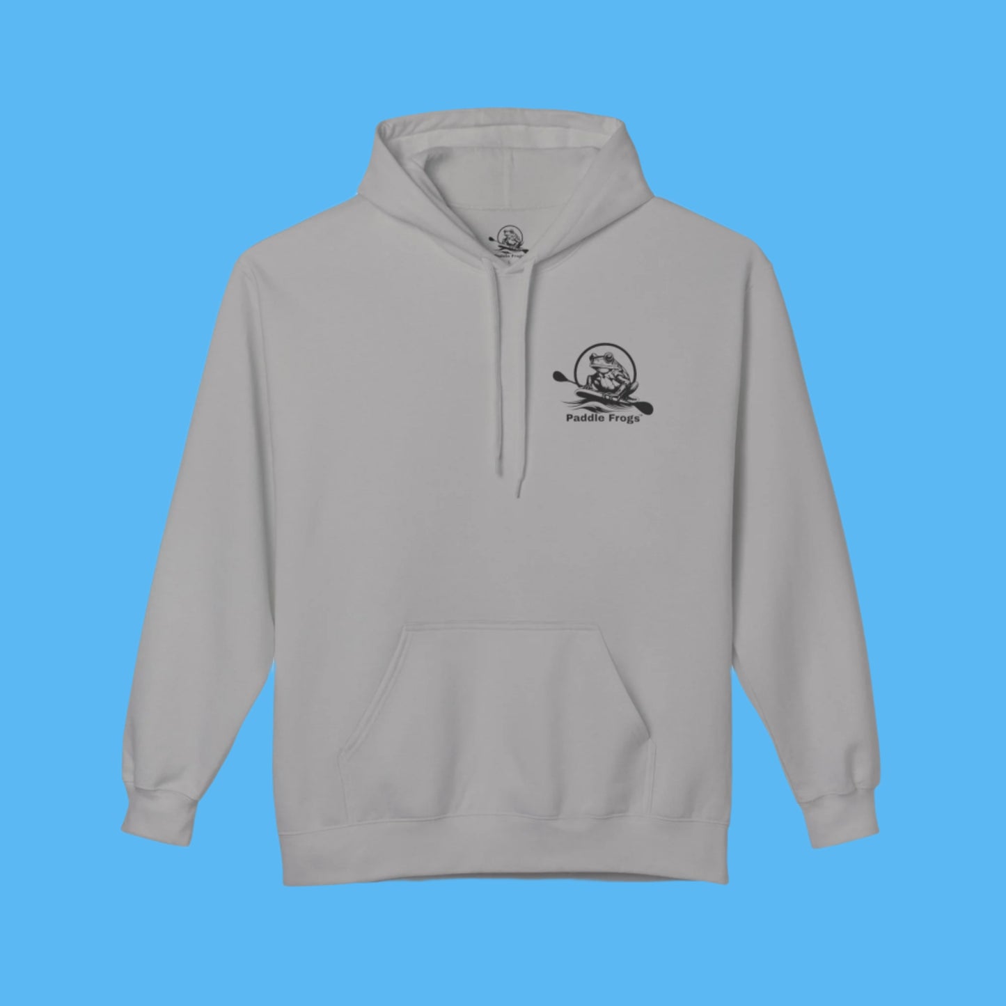 Olive Chaos Fleece Hoodie Jacket by Paddle Frogs in Concrete Gray