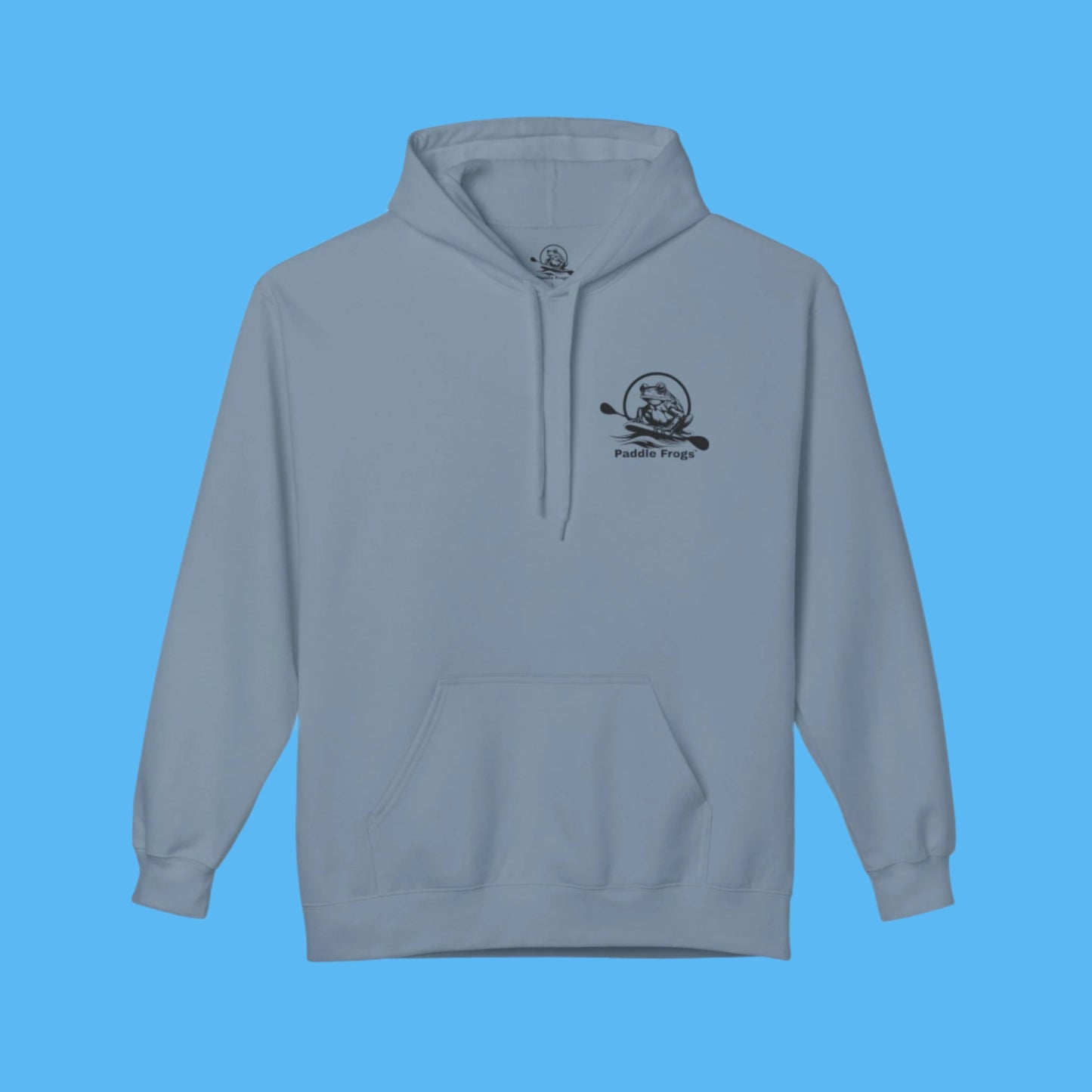 Olive Chaos Fleece Hoodie Jacket by Paddle Frogs in Concrete Grey