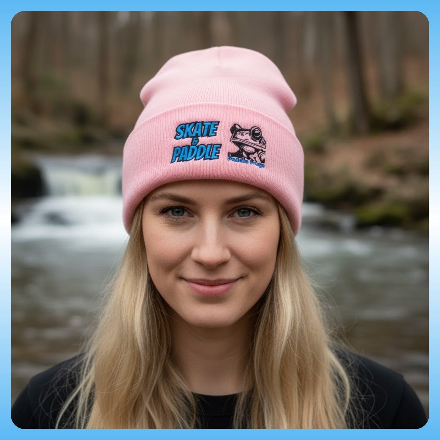 Original Skate & Paddle Beanie Cap - Pink