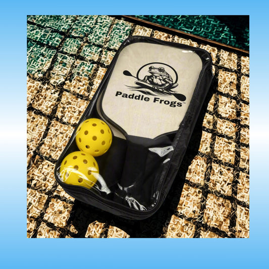 Paddle Frog Pickleball Set - Fun Outdoor Activity Gear for All Ages includes 2 paddle 2 balls and a case