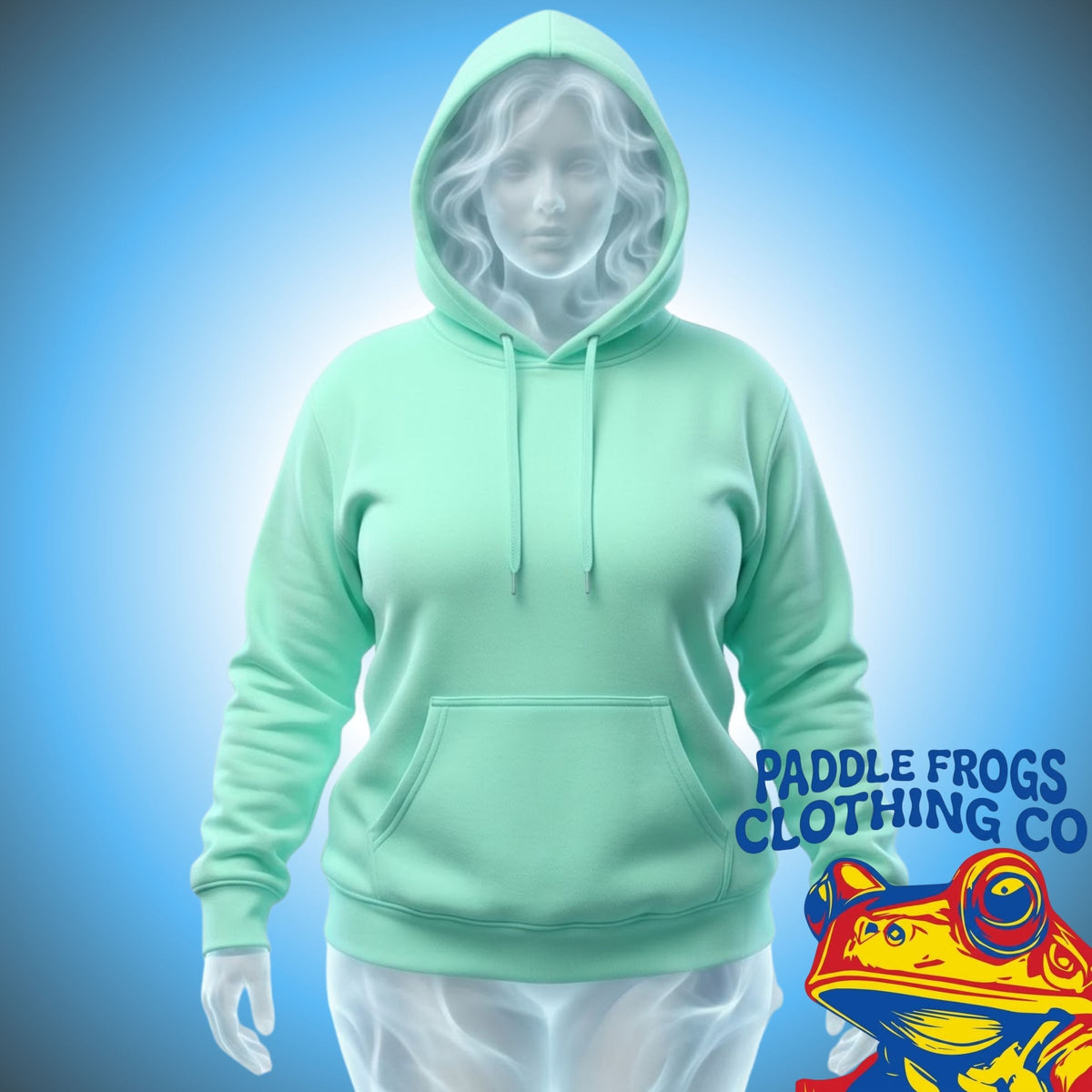 Paddle Frogs™ Clothing Co. Solid Mint Color Fleece Hoodies promo ghost phantom