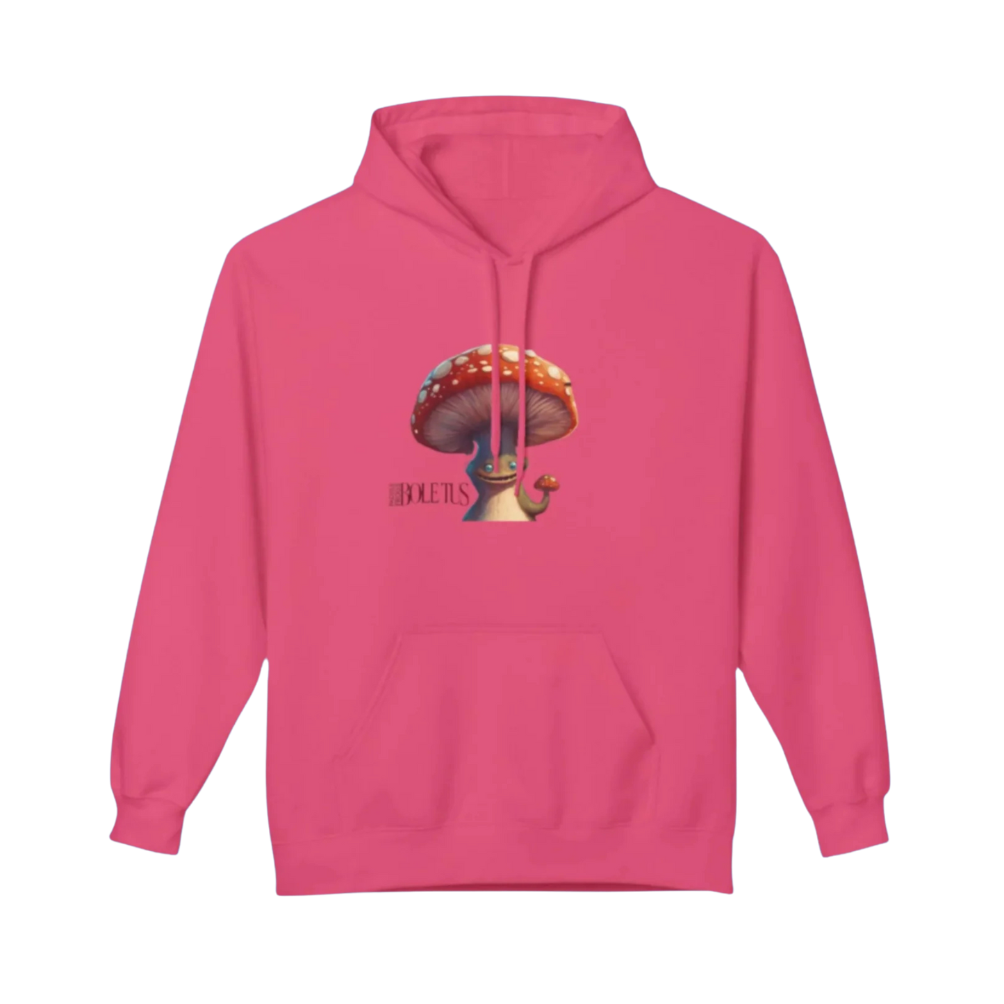 Boletus | Fleece Pullover Hoodie Eco-Friendly & Cozy | Paddle Frogs™ Pink Lemonade