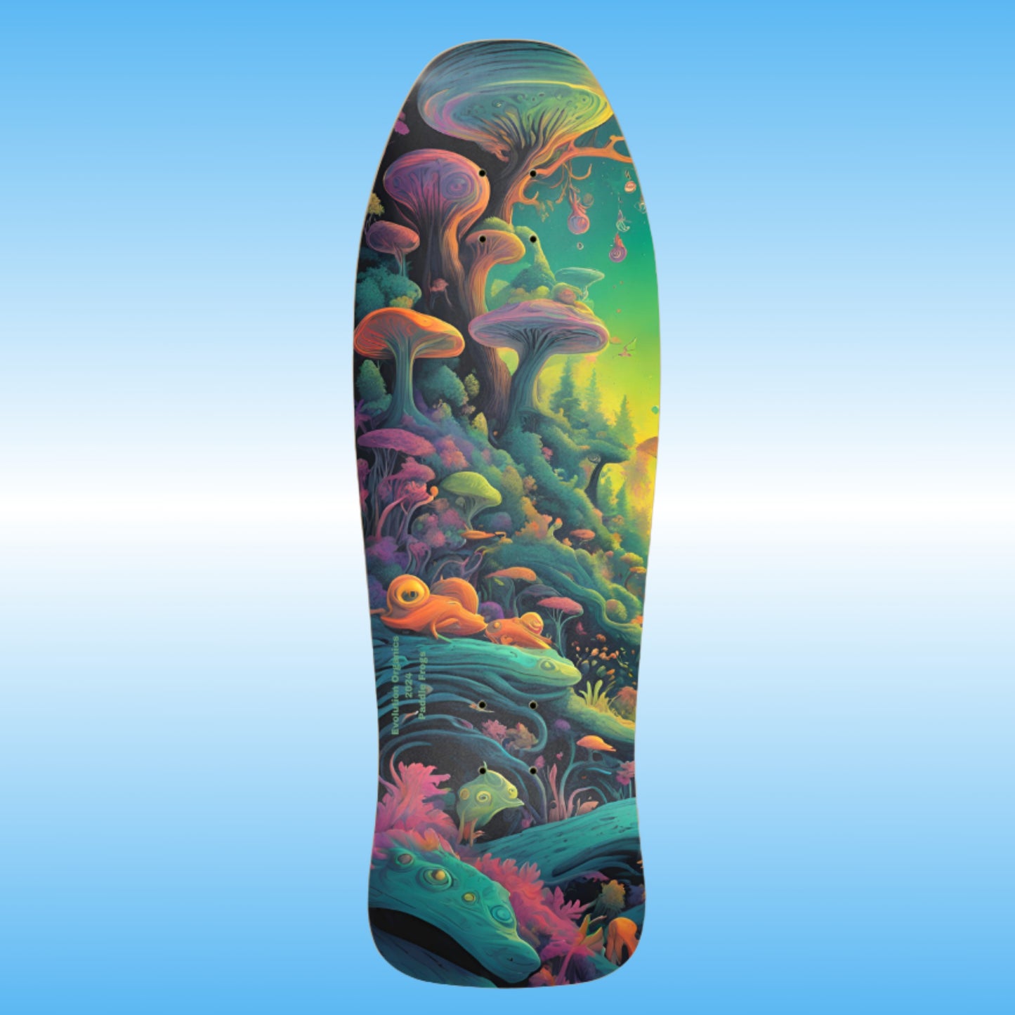 Sacred Shredline | Paddle Frogs Pro street Deck | Professional skateboard deck by Paddle Frogs | Bottom of the Classic old-school Shredder skater shape