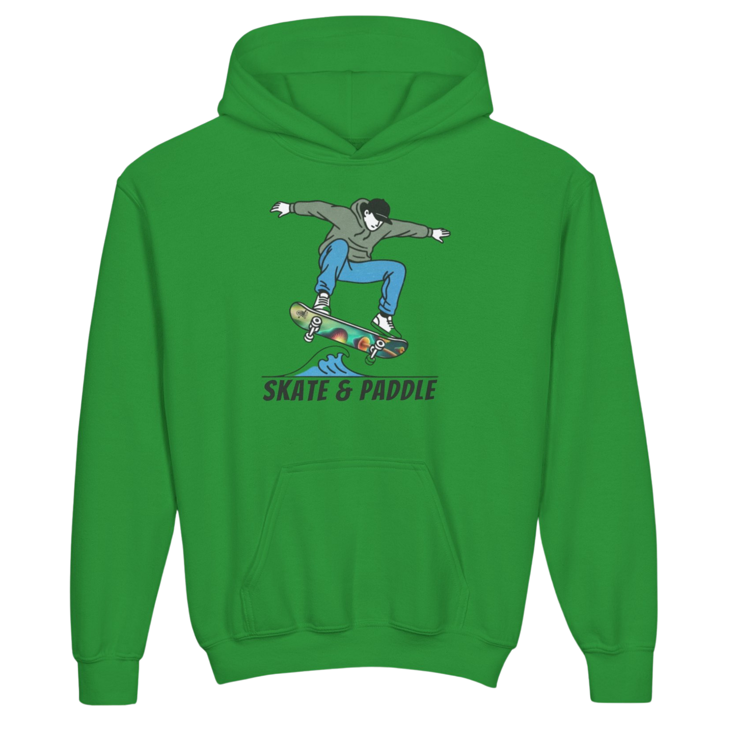 "Skate & Paddle" Chlorophyll Cruiser Youth Hoodie