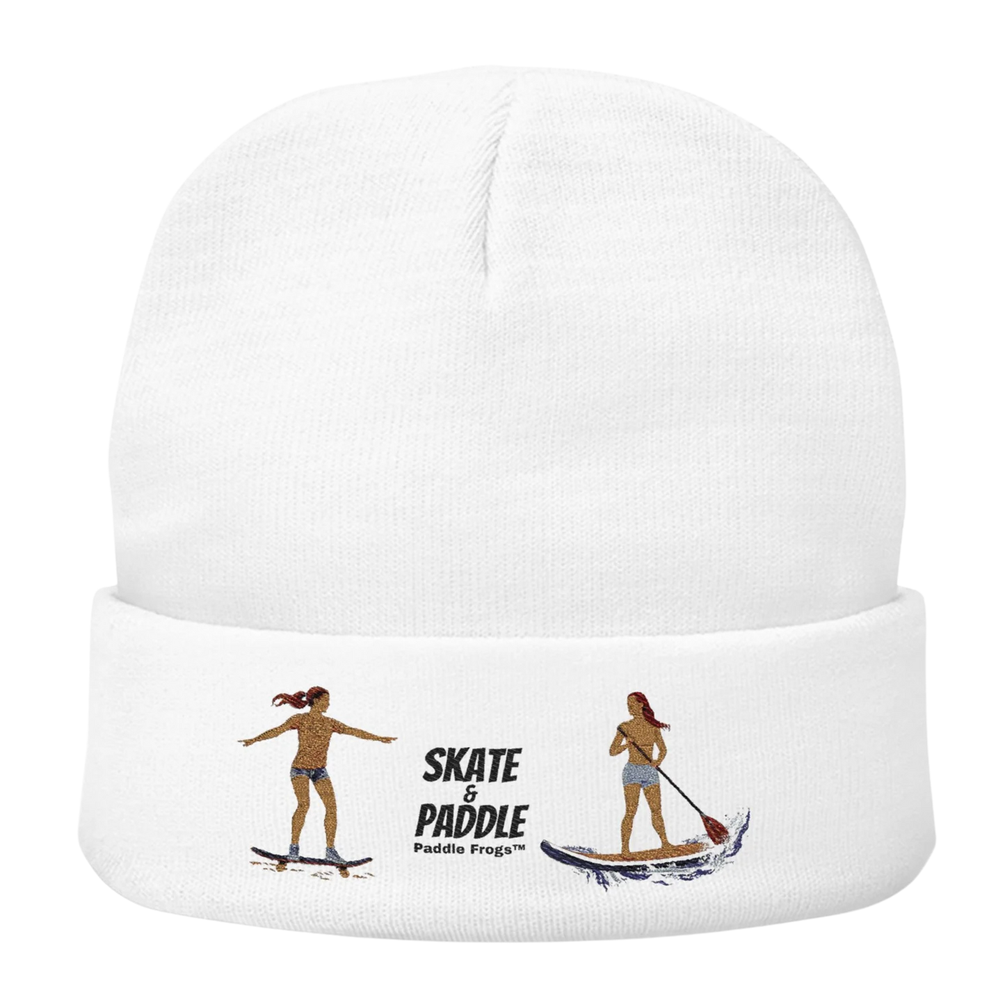 Tides & Trails Beanie: Life in Balance, Skate & Paddle