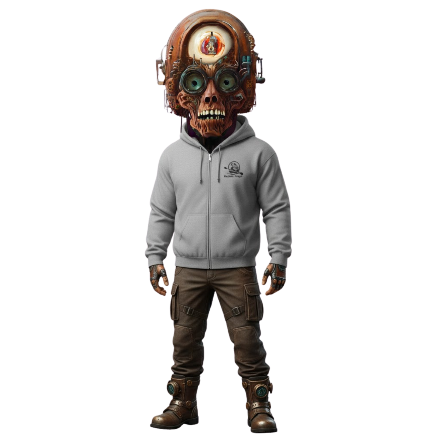 Super Strange | sport grey Full Zip Hooded Jacket | Paddle Frogs™