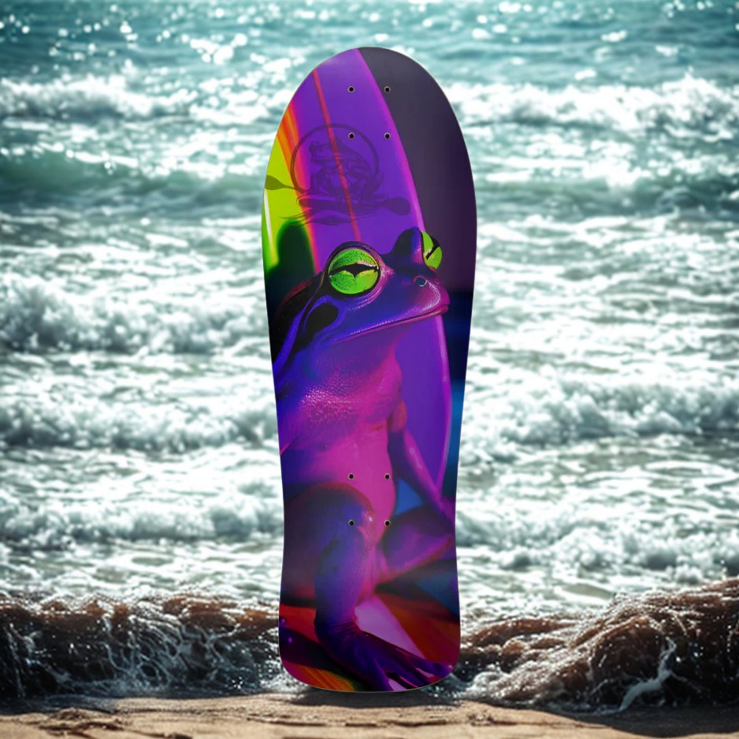 Surf Life | Paddle Frogs | skateboard deck | Purple at the beach