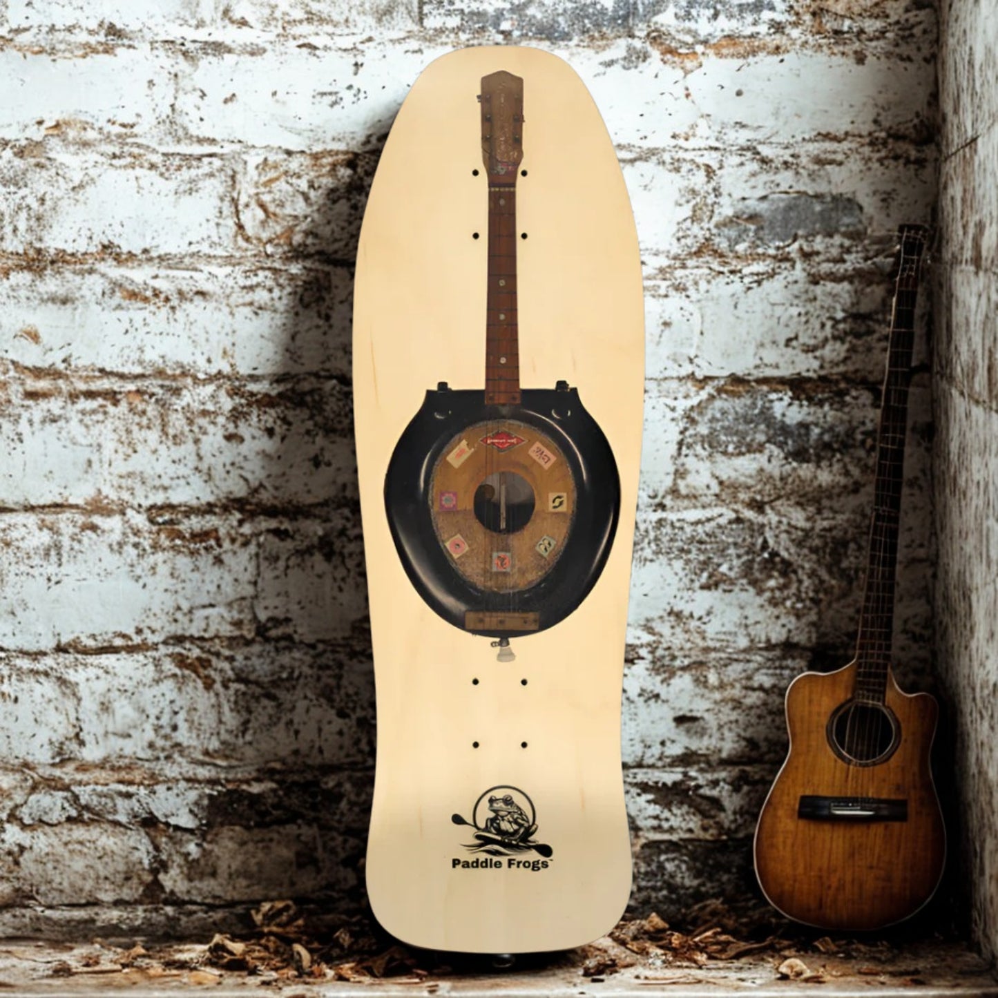 Toilet Bowl Guitar Old School Skateboard Deck