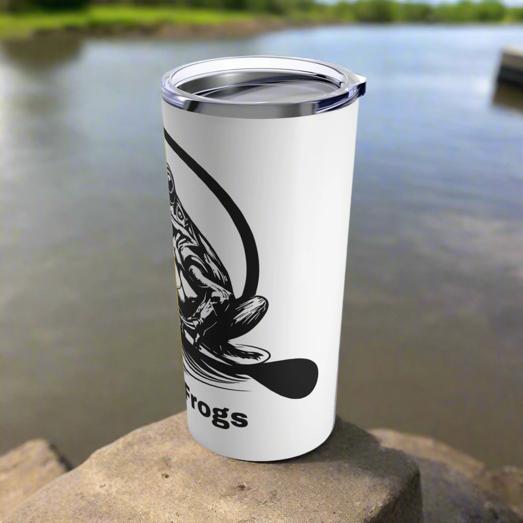 Don't settle for ordinary tumblers. Upgrade to Paddle Frogs™ and experience the difference.
Your new Paddle Frogs™ Tumbler is the ultimate hydration solution. With double-wall insulation and a durable stainless steel construction, it keeps your drinks hot or cold for hours on end. Whether you're enjoying a steaming cup of coffee or a refreshing iced beverage, this tumbler has you covered.
Features:
Double-wall insulation
Durable stainless steel
Dishwasher-safe
20oz capacity Tumbler