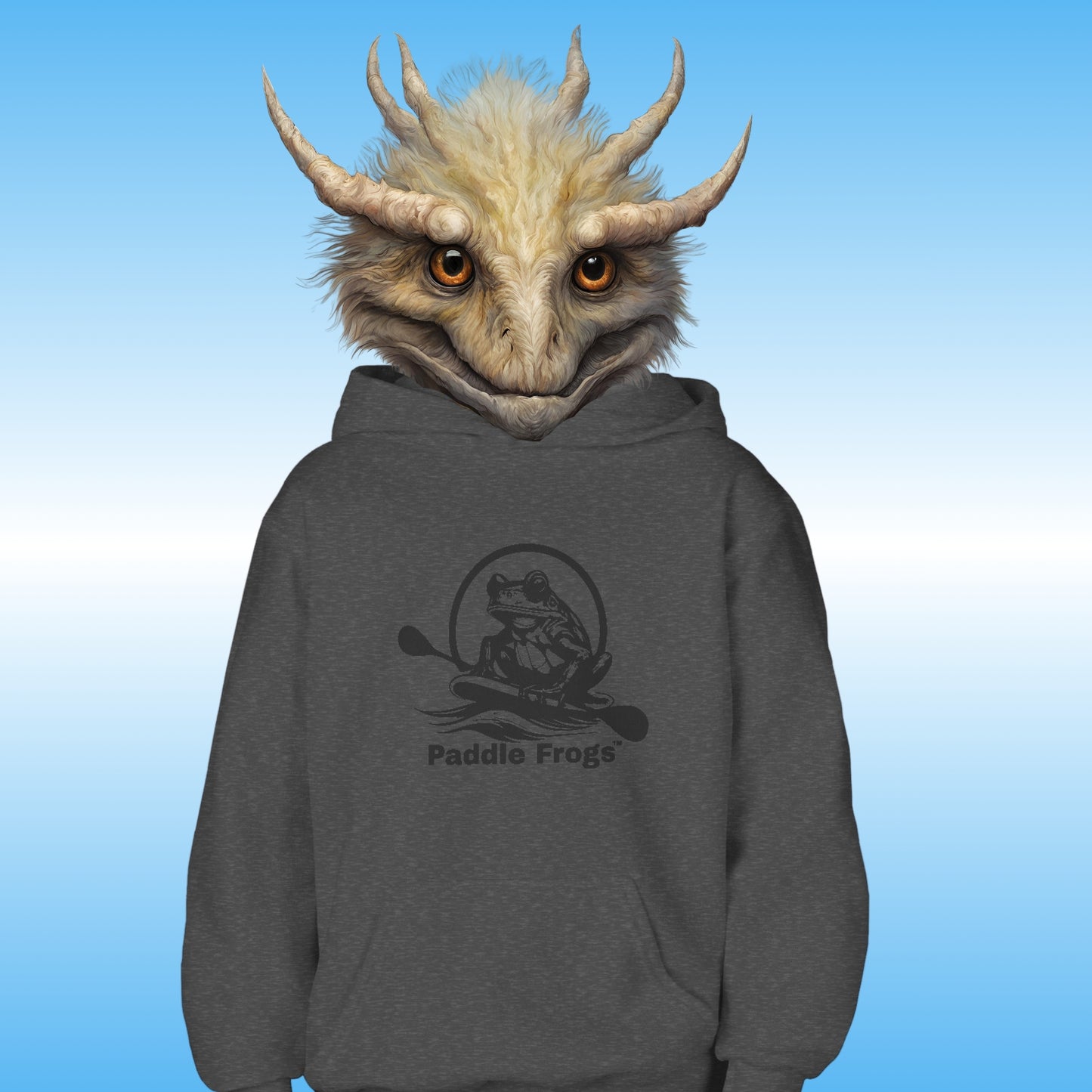 Zacharias Youth Hoodie | Hooded Jacket in Dark Heather Gray | by Paddle Frogs