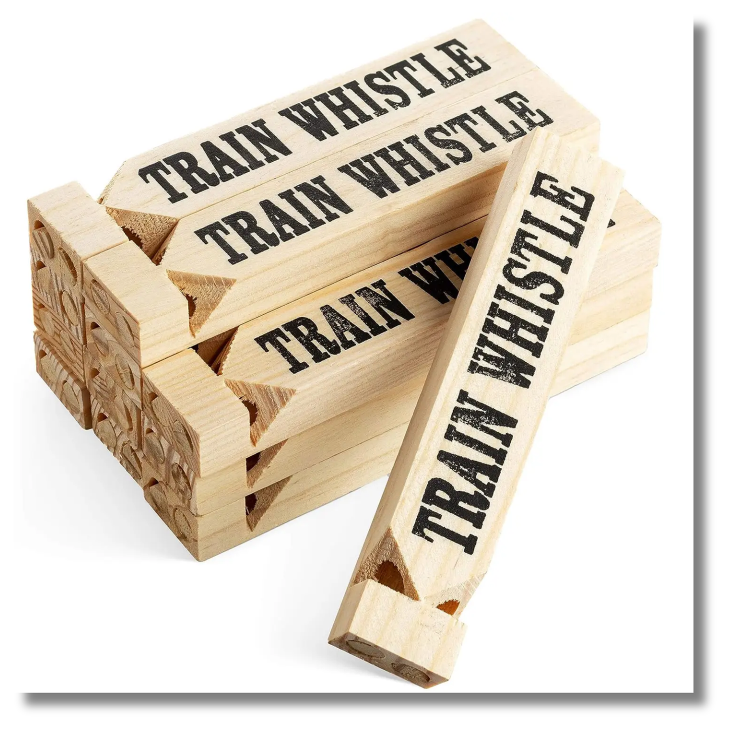 Acoustic Wooden Train Whistle Toy