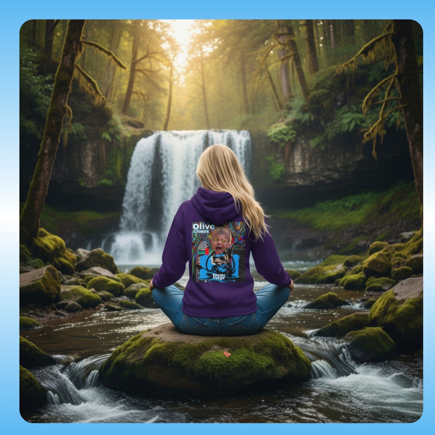 Olive Chaos - Fleece Hoodie by Paddle Frogs