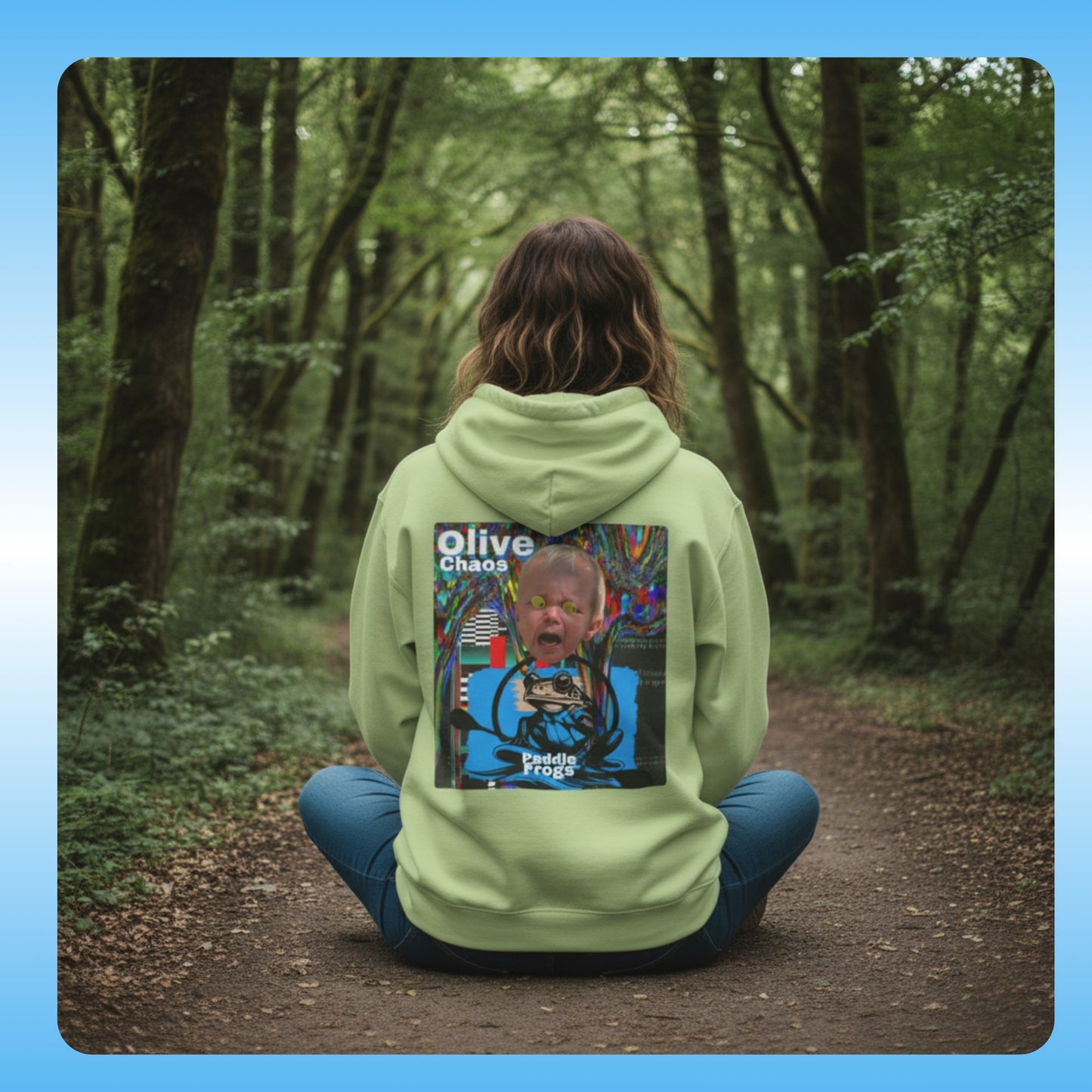 olive Chaos light green Paddle Frogs Outdoor Gear Hoodie pull over coat green