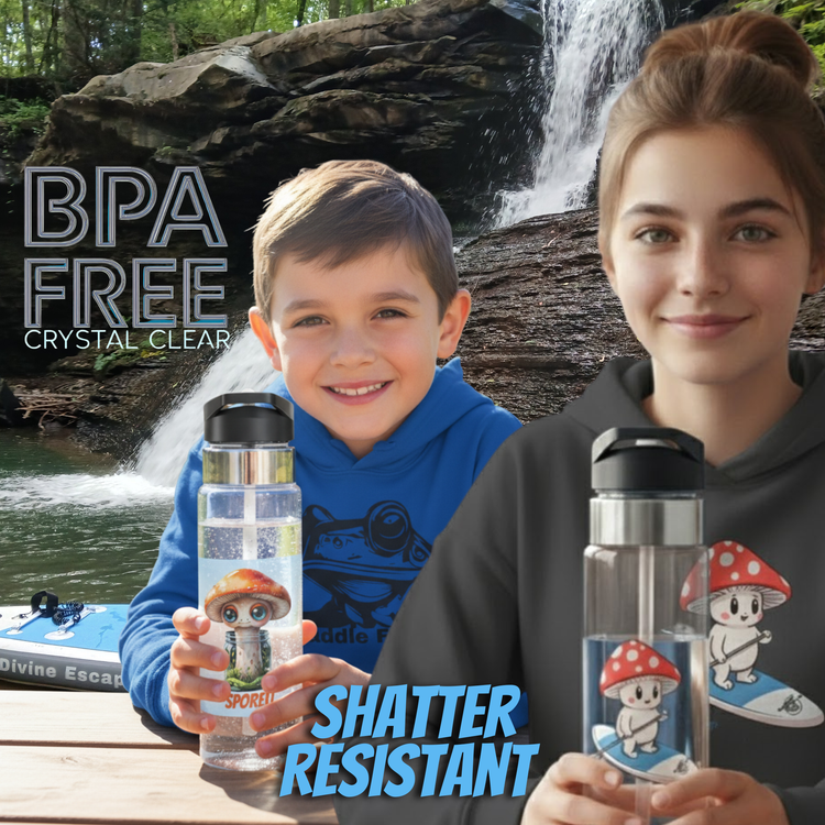 Crystal Clear Water Bottles by Paddle Frogs It's strong and shatterproof, making it a safer choice for children and everyday use. Phthalate-free Bisphenol-free bpa free