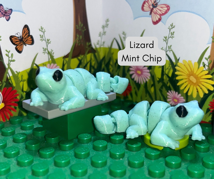 Ultra-Cute Lizard Pocket Fidget Friend (with Colorful Play Scene)