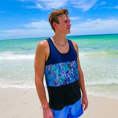 Men's Natural Puka Shell & Wrapped Hemp Surfer Choker (18-Inch)