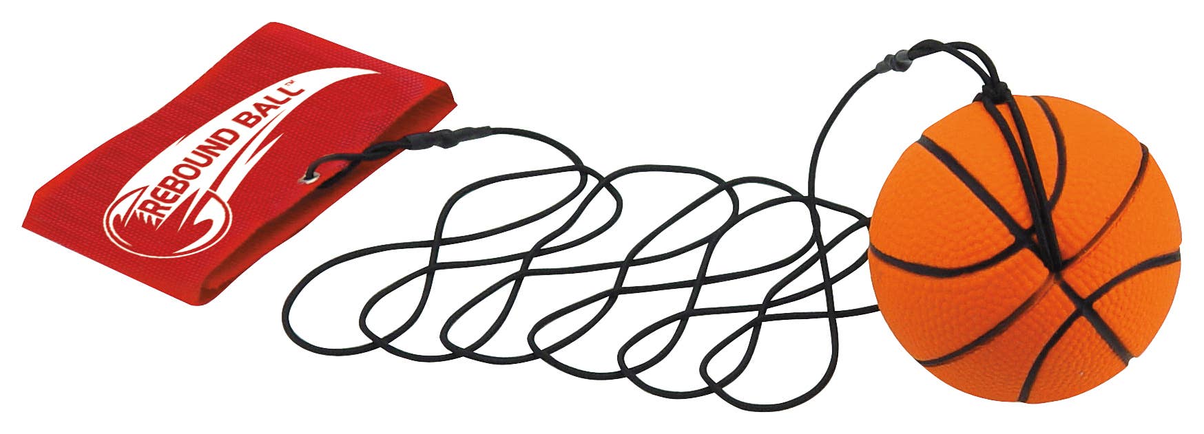 Basketball with a red rebounder on a white background