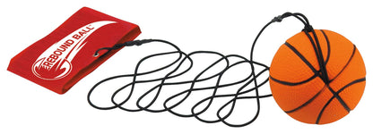 Basketball with a red rebounder on a white background