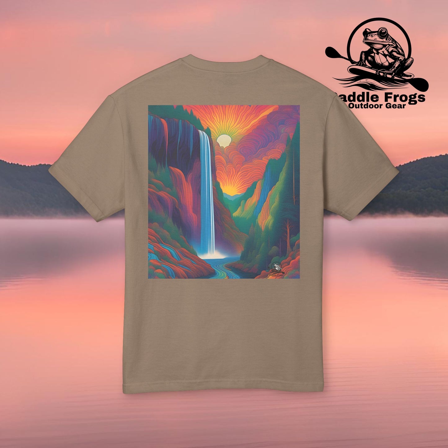 Mountain Sunrise Tee - Colorful Pop Art Design