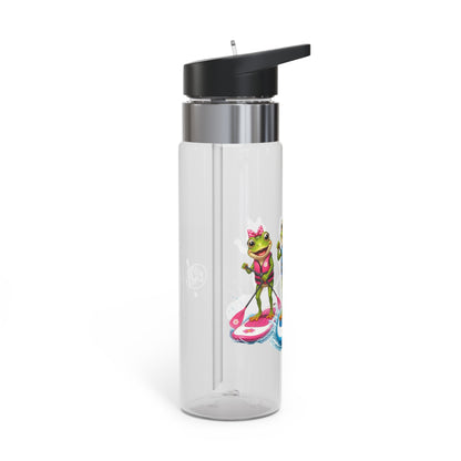 Frog Paddleboard 20oz Sport Bottle — Cute Paddleboarding Frog Design