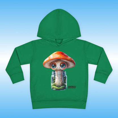 Sporeli Toddler Hoodie | Mushroom in a Jar | Paddle Frogs